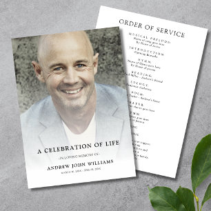 Celebration of Life Photo Funeral Program