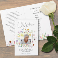 Celebration of Life Photo Funeral Program 