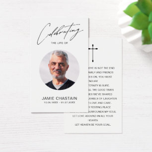 Celebration of Life Photo Funeral Sympathy Cards