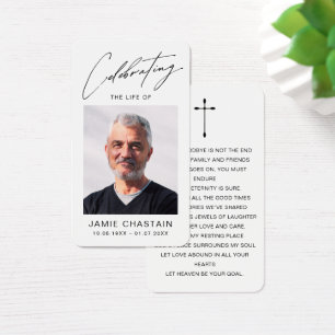 Celebration of Life Photo Funeral Sympathy Cards