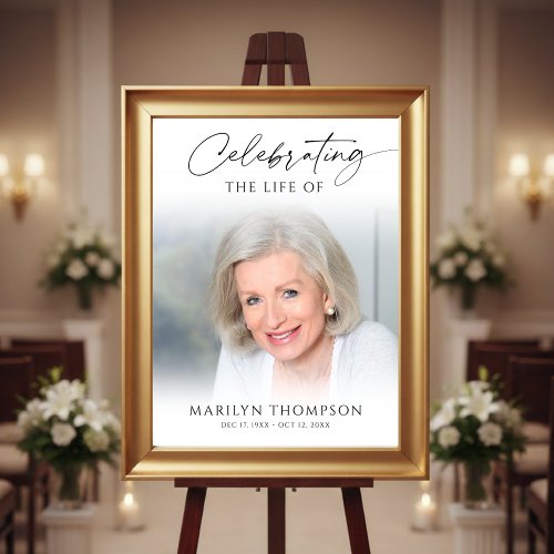 Celebration of Life Photo Funeral Welcome Sign