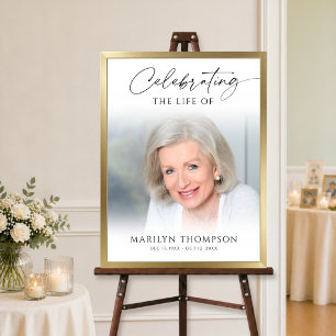 Celebration of Life Photo Funeral Welcome Sign