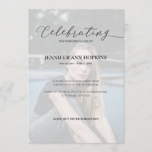 Celebration of Life Photo Invitation