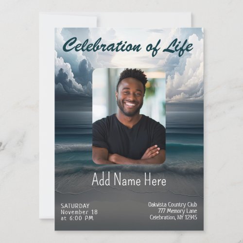Celebration of Life _ Photo Memorial Invitation