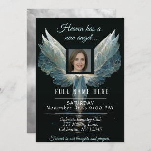 Celebration of Life - Photo Memorial Invitation