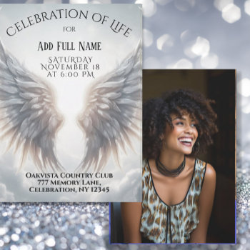 Celebration Of Life - Photo Memorial Invitation by MemorialGiftShop at Zazzle