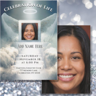 Celebration of Life - Photo Memorial Invitation