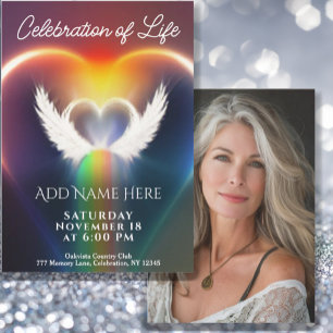 Celebration of Life - Photo Memorial Invitation