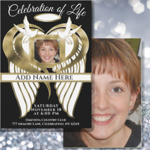Celebration of Life - Photo Memorial Invitation