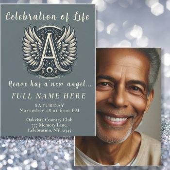 Celebration Of Life - Photo Memorial Invitation by MemorialGiftShop at Zazzle