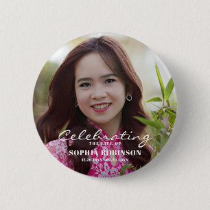 Celebration of Life Photo Memorial Keepsake Button