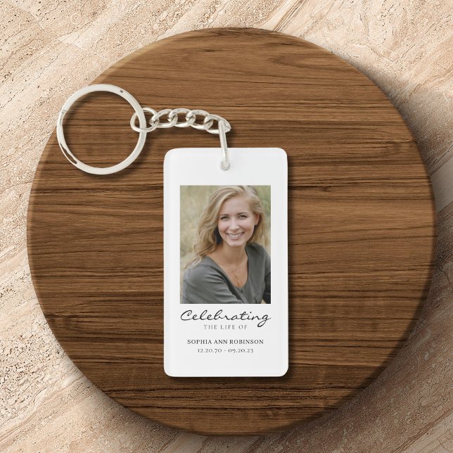 Celebration of Life  Photo Memorial Keepsake Keychain (Creator Uploaded)