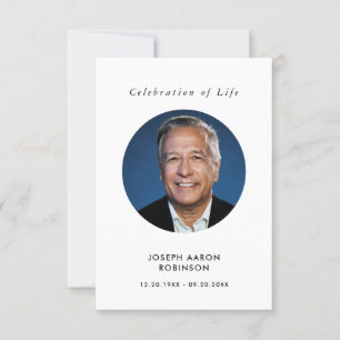 Celebration of Life Photo Memorial Prayer Card