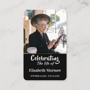 Celebration of Life Photo Memorial Prayer Card