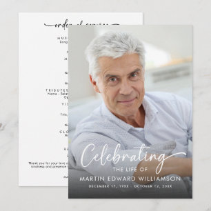 Celebration of Life Photo Order of Service Program