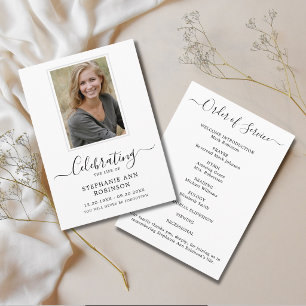 Celebration of Life Photo Order of Service Program