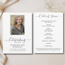 Celebration of Life Photo Order of Service Program
