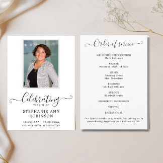 Celebration of Life Photo Order of Service Program