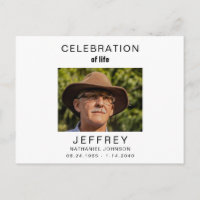 Celebration of Life Photo Postcard