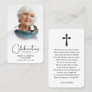 Celebration of Life Photo Prayer Card