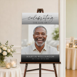 Celebration of Life Photo Script Memorial Foam Board