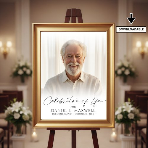 Celebration of Life Photo Script Welcome Sign