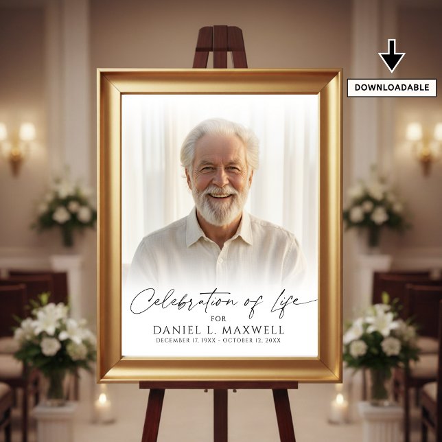 Celebration of Life Photo Script Welcome Sign (Creator Uploaded)