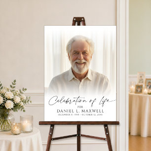 Celebration of Life Photo Script Welcome Sign