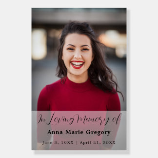 Celebration of Life Photo Simple Memorial Funeral Foam Board