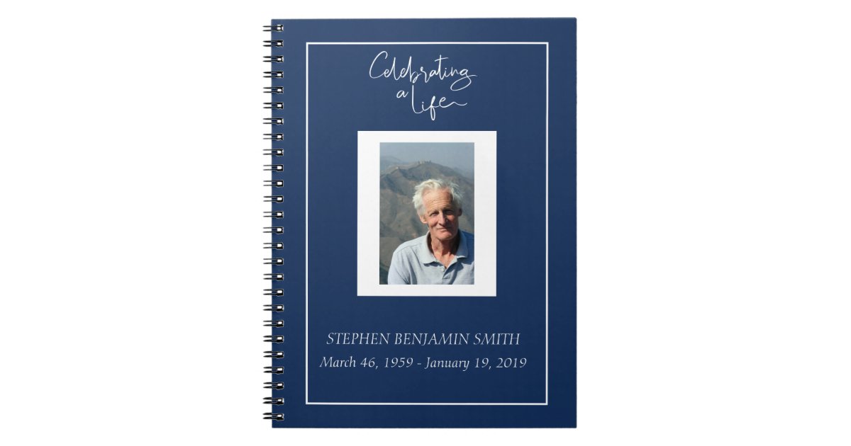 Celebration of Life Photo Template Guest book | Zazzle.com