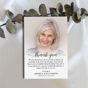 Celebration of Life Photo Thank You Card