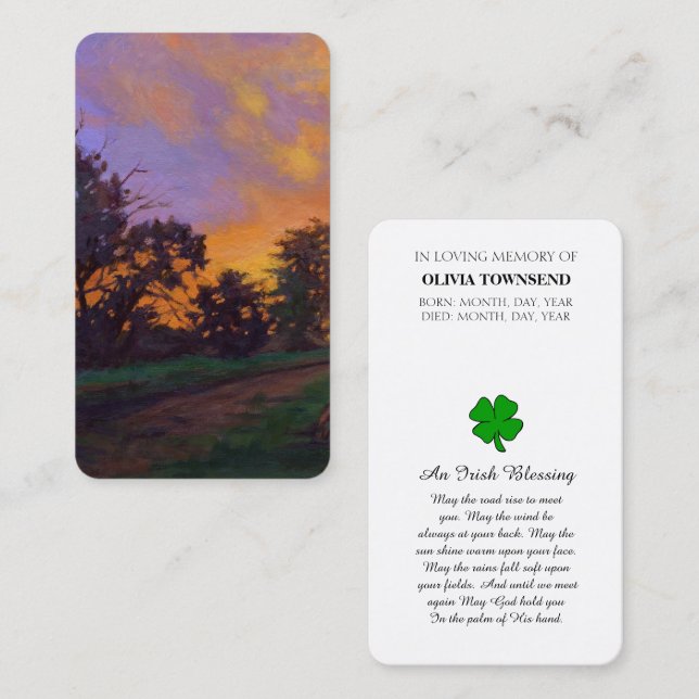 Celebration of Life Picture Memorial Card (Front/Back)