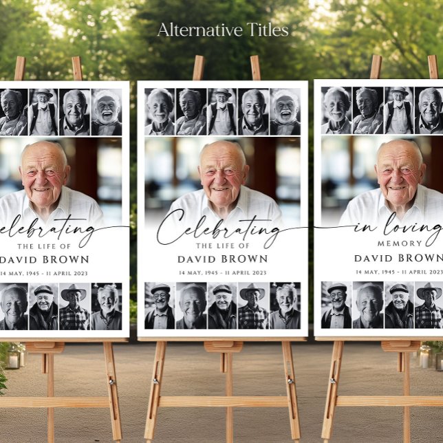 Celebration Of Life Poster, Funeral Photo Collage  Foam Board (Creator Uploaded)