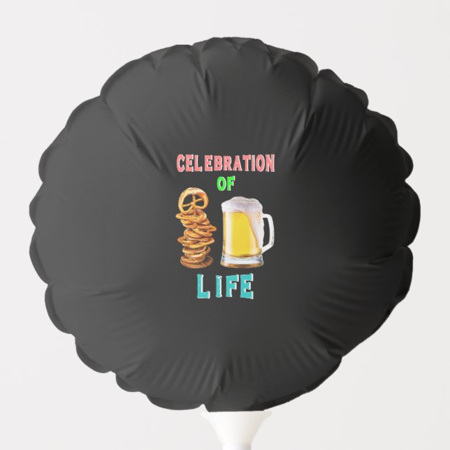 Celebration Of Life Pretzel Volksfest Oktoberfest Balloon (Front)