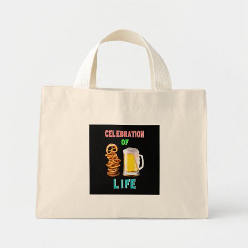 Celebration Of Life Pretzel Volksfest Oktoberfest Mini Tote Bag