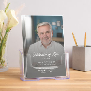Celebration of Life Program Simple Large Photo Brochure