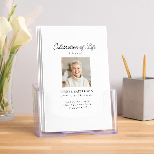 Celebration of Life Program with Photos Simple Brochure