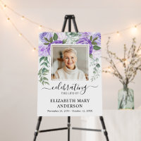 Celebration of Life Purple Floral Photo