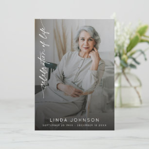 Celebration of Life Remembrance Photo Funeral Thank You Card