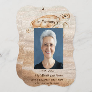 Celebration of Life Service Beach Sea Turtle Invitation