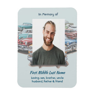 Celebration of Life Service Classic Vintage Car Magnet