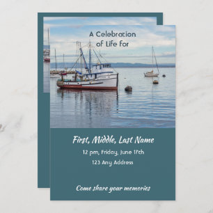 Celebration of Life Service Commercial Fisherman Invitation