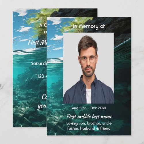 Celebration of Life Service Deep Sea Diving Diver