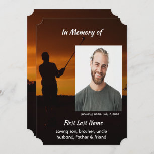 Celebration of Life Service Golfer Golfing Golf Invitation