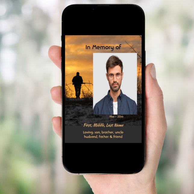 Celebration of Life Service  Hunter Hunting Game  Invitation (Front Digital)