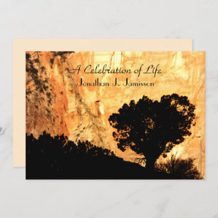 Celebration of Life Service Invitation, Lone Tree Invitation