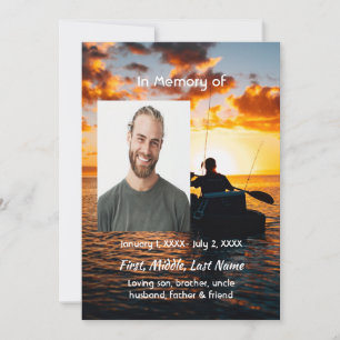 Celebration of Life Service Invite Kayaking Sport