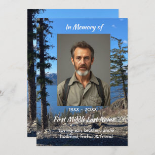 Celebration of Life Service Lake Forest Trees Invitation