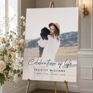 Celebration of Life Sign   Memorial Photo Board