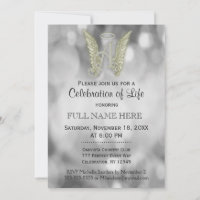 Celebration of Life - Silver Invitation